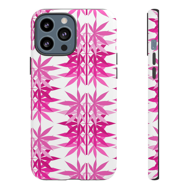 Tough Phone Case: Leaves, Pinks