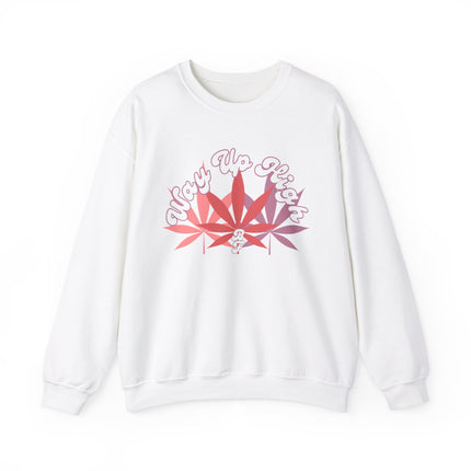 Unisex Crewneck Sweatshirt: 3-Leaf, Peachy