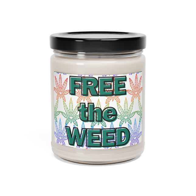 Scented Soy Candle: Free the Weed