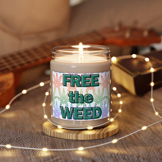 Scented Soy Candle: Free the Weed