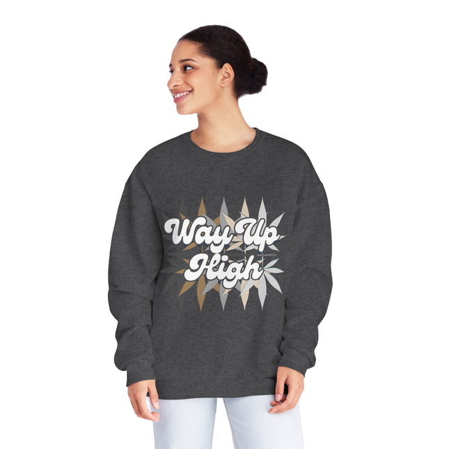 Unisex Crewneck Sweatshirt: Way Up High, Stone