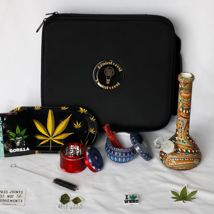Locking case with Silicone Water Pipe Set: Aztec