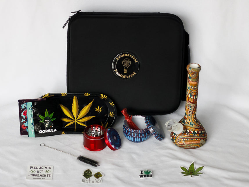 Locking case with Silicone Water Pipe Set: Aztec