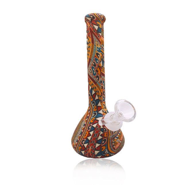 Silicone Water Pipe: Aztec Print