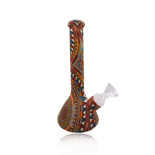 Silicone Water Pipe: Aztec Print